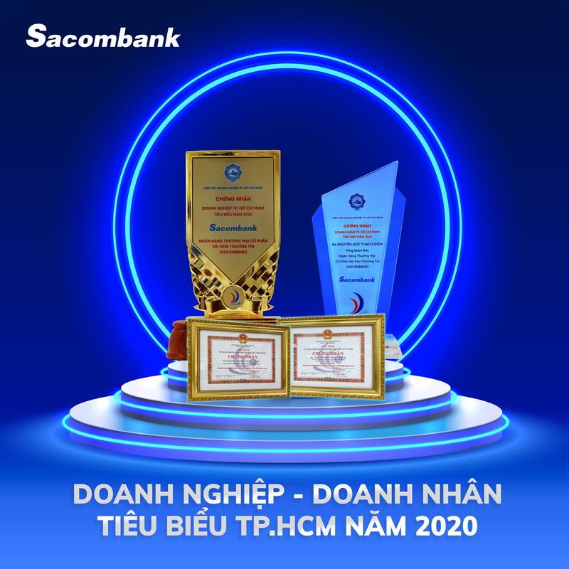 Sacombank được vinh danh “Doanh nghiệp tiêu biểu TP.HCM năm 2020”