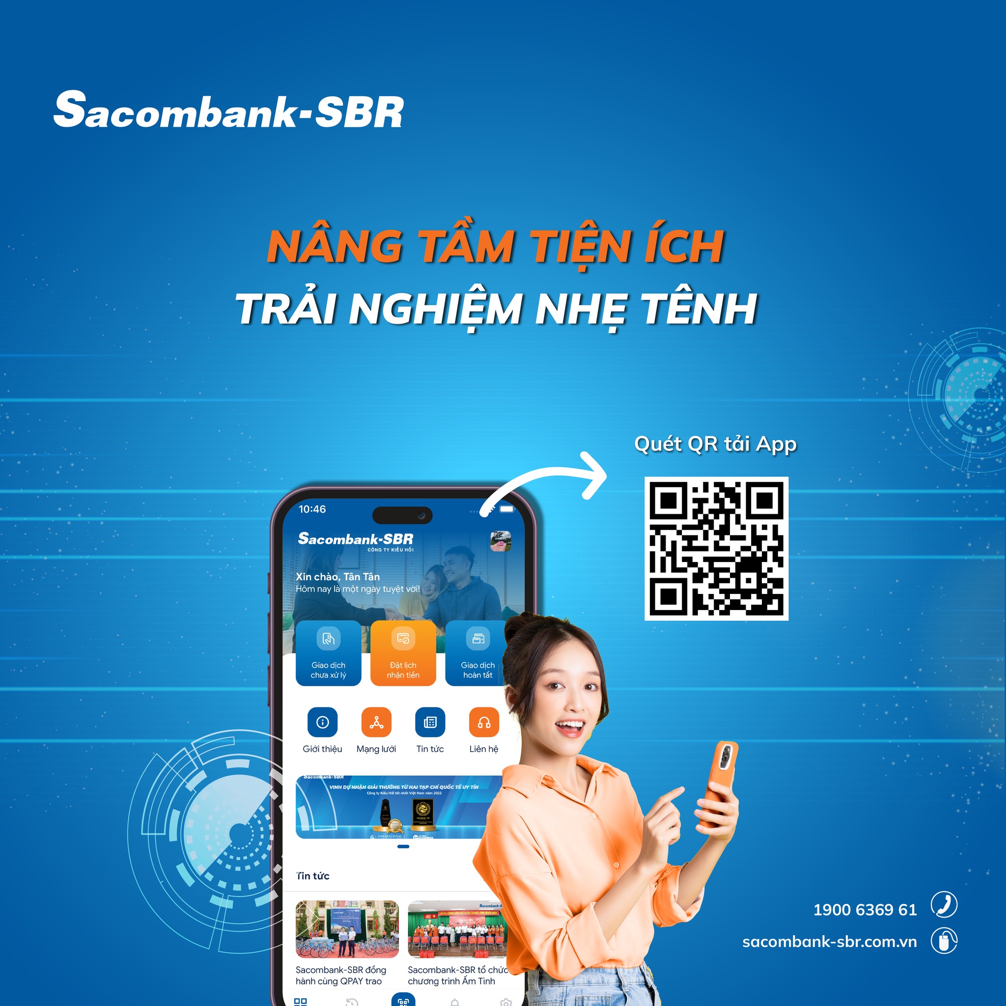 Sacombank-SBR Care: Ứng dụng tra cứu và Đặt lịch giao dịch kiều hối thông minh